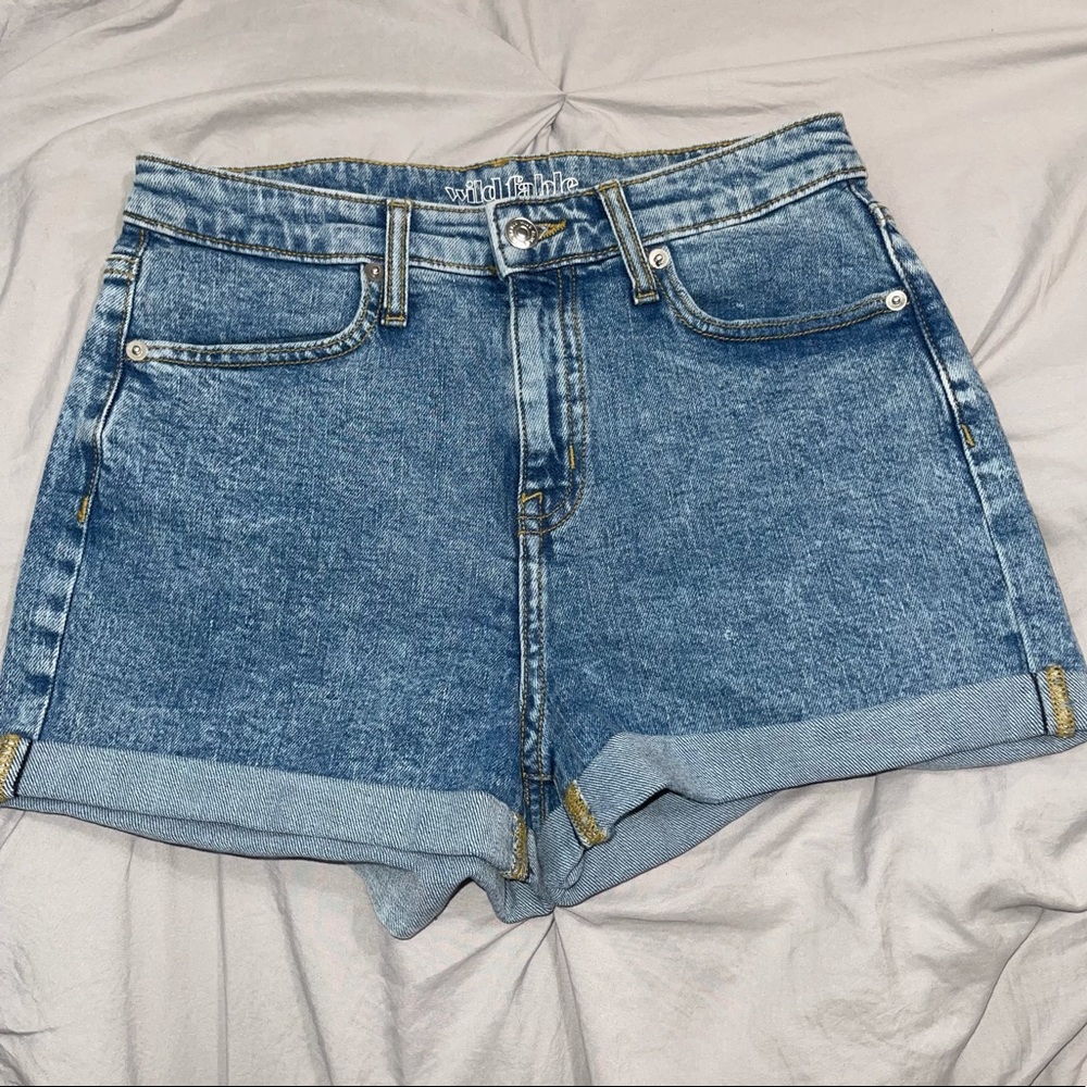 High Rise Cuffed Shorts